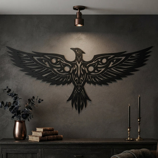 tribal phoenix wall art