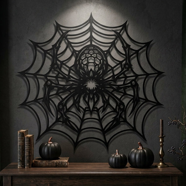 Spider Web Metal Wall Art