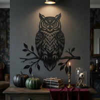 dark gothic owl wall art