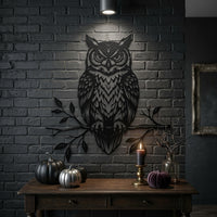 dark gothic owl wall art