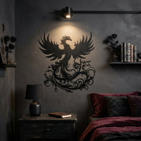 Gothic Phoenix Metal Wall Decor