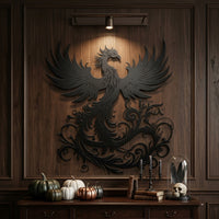 Gothic Phoenix Metal Wall Decor