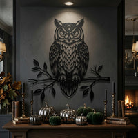 dark gothic owl wall art