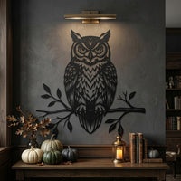 dark gothic owl wall art