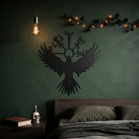 Aggressive Raven Viking Metal Sign