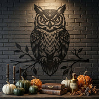 dark gothic owl wall art