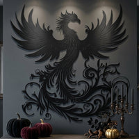 Gothic Phoenix Metal Wall Decor