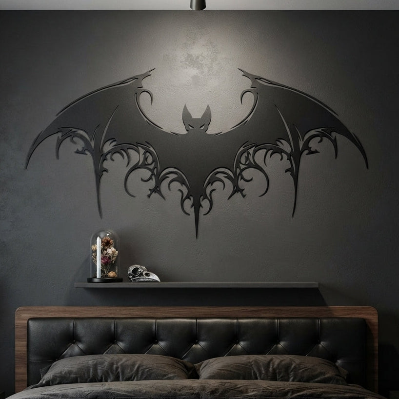 Majestic Bat Metal Wall Art