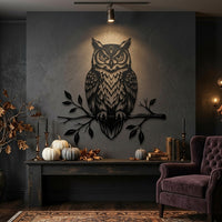 dark gothic owl wall art