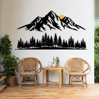 Forest and Mountains Metal Wall Art