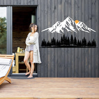 Forest and Mountains Metal Wall Art