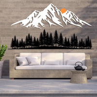 Forest and Mountains Metal Wall Art