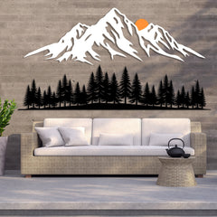 Forest and Mountains Metal Wall Art