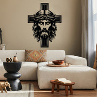 Jesus Metal Wall Art: Christian Cross Decor