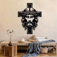 Jesus Metal Wall Art: Christian Cross Decor