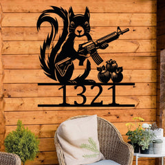 Squirrel Custom Metal Sign