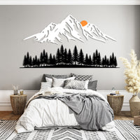 Forest and Mountains Metal Wall Art