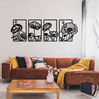 Metal Poppy Wall Art