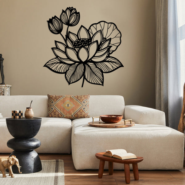 Large Lotus Flower Wall Art