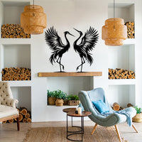 Metal Cranes Wall Art Set of 2