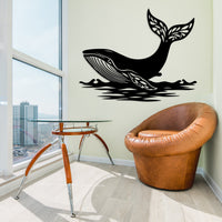 Extra Large Whale Metal Wall Art