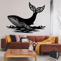 Extra Large Whale Metal Wall Art
