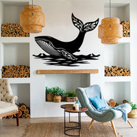 Extra Large Whale Metal Wall Art