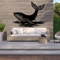 Extra Large Whale Metal Wall Art
