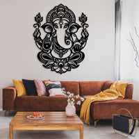 Gold Metal Ganesha Wall Decor