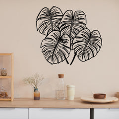 Monstera Leaf Metal Wall Art