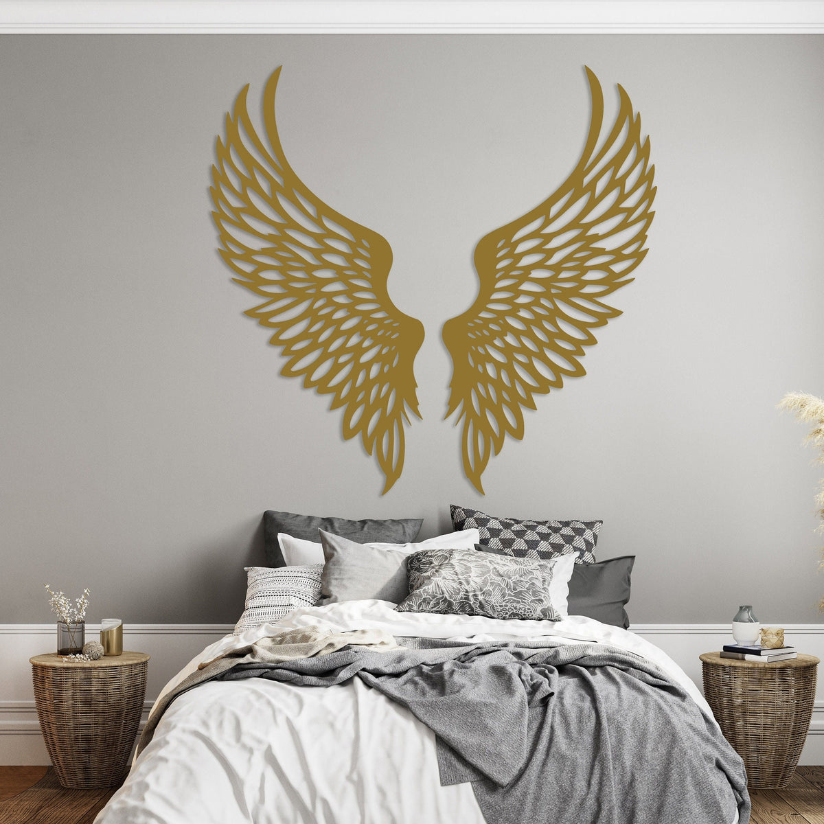 Metal Angel Wings Wall Decor