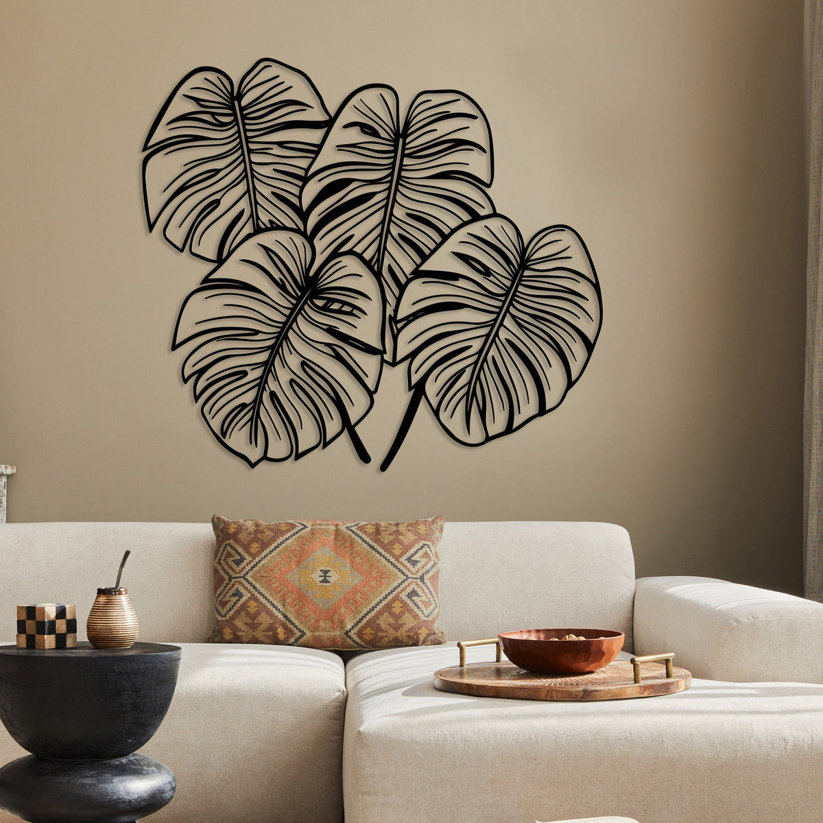 Monstera Leaf Metal Wall Art