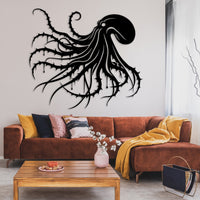 Spooky Octopus Metal Wall Art