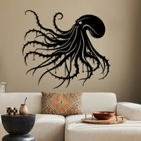 Spooky Octopus Metal Wall Art