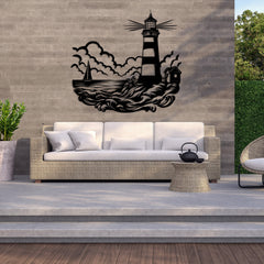 Metal Lighthouse Decor
