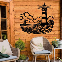 Metal Lighthouse Decor