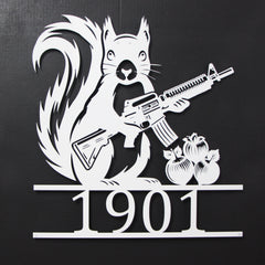 Squirrel Custom Metal Sign