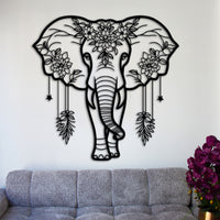 Floral Elephant Decor for Living Room