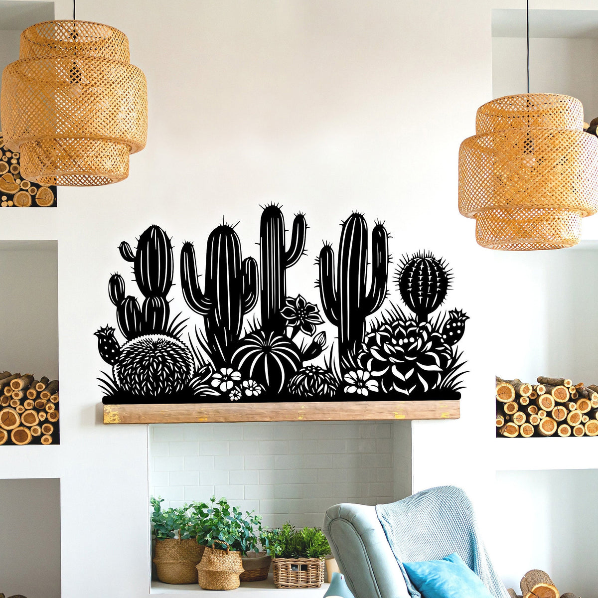 Metal Cactus Wall Decor