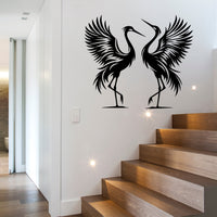 Metal Cranes Wall Art Set of 2