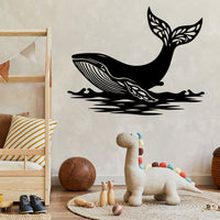 Extra Large Whale Metal Wall Art