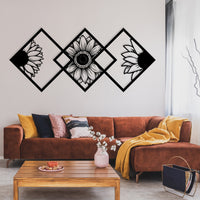Modern Sunflower Metal Wall Art