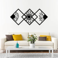Modern Sunflower Metal Wall Art