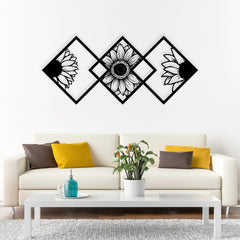 Modern Sunflower Metal Wall Art