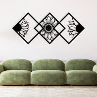 Modern Sunflower Metal Wall Art