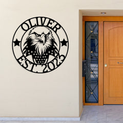 Patriotic Eagle Custom Metal Sign