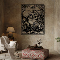 Gothic Couple Skeleton Metal Wall Decor