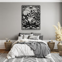 Gothic Couple Skeleton Metal Wall Decor