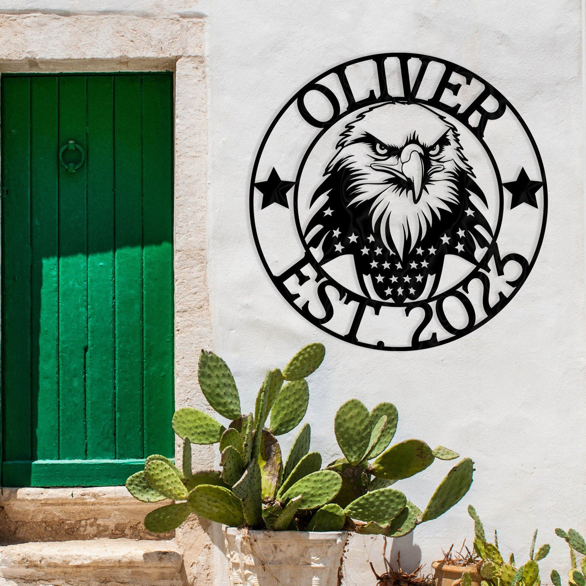 Patriotic Eagle Custom Metal Sign