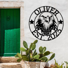 Patriotic Eagle Custom Metal Sign